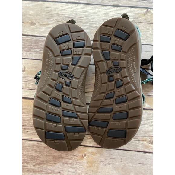 Chaco Kids Size 2 Youth Z1 Eco Tread Sports Strappy Cubit Teal Color Sandals - Picture 6 of 6